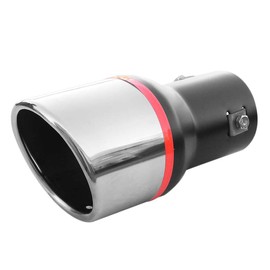 Rumplex Exhaust Trim Round Stainless Steel Sports Exhaust Tailpipe End Pipe Trim Exhaust Tips Tailpipe Trim Silencer Tip Universal Exhaust Pipe Chrome Rustproof