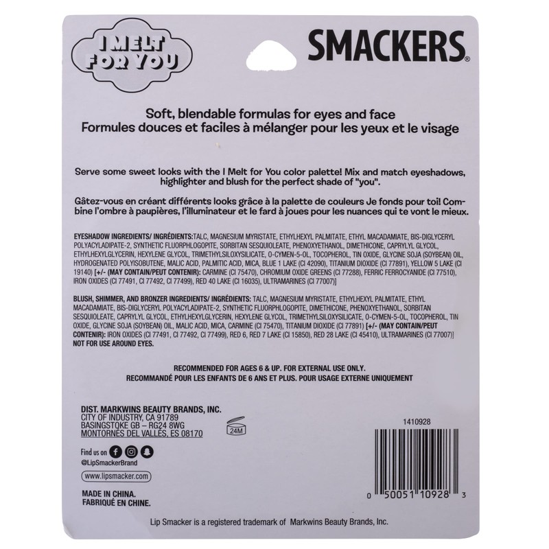 Lip Smacker Sparkle & Shine Eyeshadow Makeup Palette, Melt For