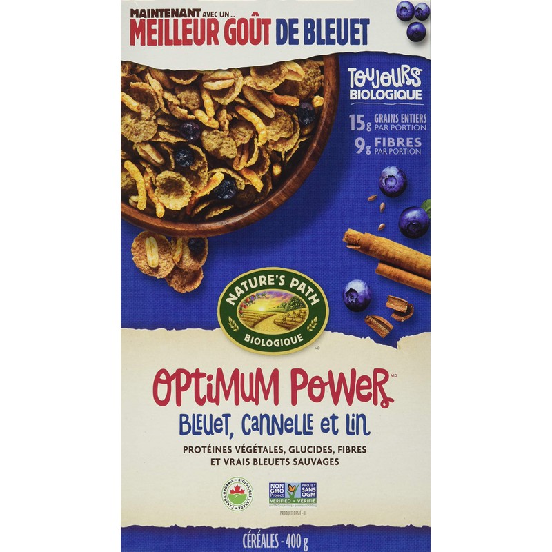 Nature's Path, Organic OPTIMUM Breakfast Cereal - Flax, Soy, Blueberry