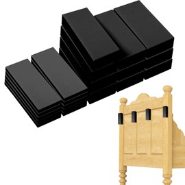 lasuroa 20pcs Headboard Stoppers for Wall, 10pcs 20mm + 10pcs 3mm EVA Foam Headboard Bumper Pads Anti-Shake Furniture Pads Bed Noise Stoppers Wall Protector (Black)