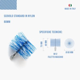 Brush Pellet 80 mm Nylon Brush – Clear Pellet Stove Pipe Stove Pipe