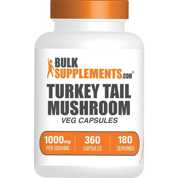 BulkSupplements.com Turkey Tail Mushroom Capsules - Coriolus Versicolor Extract, Turkey