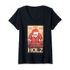 Design Ho Ho Ho Christmas Carpenter's T-Shirt with V-Neck, black