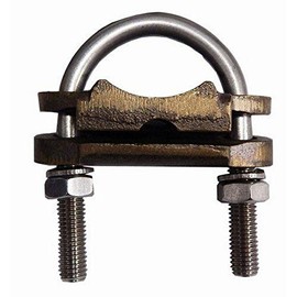 Morris 91742 Copper U Bolt Ground Clamp with 1 Conductor, Number 4-250 MCM Wire Range and 1-1/2" Pipe Size