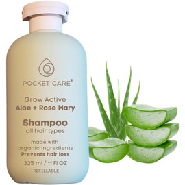 POCKETCARE - Shampoo Orgánico Revitalizante de Sábila, Verbena, Romero y Espinosilla | Hidratación Profunda y Brillo Natural | 325 ml | Envío Rápido