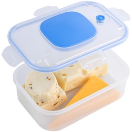 The Quick Vac: Only Airtight Vacuum Sealed Cheese Saver Container - Perfect For Keeping Cheddar, Parmesan, Shredded, Sliced, Grated, Blue, Swiss, Cottage & Cream Cheese in the Fridge