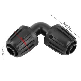 Tomotato 10Pcs Irrigation Elbow Connector, 0.8in Drip Irrigation Fittings Elbow Connectors Adapter Agricultural Irrigation Accessory