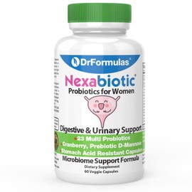 DrFormulas Nexabiotic 23 Probióticos para mujeres y hombres con Lactobacillus Acidophilus, Bifidobacterium Infantis, Saccharomyces Boulardii,...      