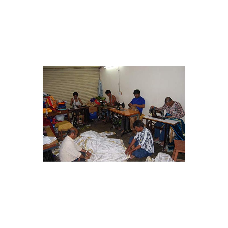 Indian Selections Rust Tie Top Sheer Sari Curtain/Drape/Panel - 60W