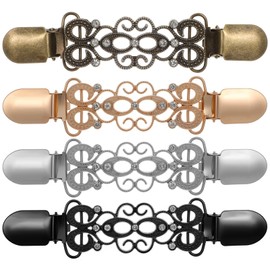 4 PCS Vintage Cinch Clip, Waist Cincher Clip, Glitter Dress Clips Back Cinch, Shirt Tighten Clips for Women Clothing, Sweater, Shawl, Cardigan