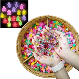 BiSUAN Mini Glow in The Dark Turtle Figurines - Small Resin Animals for Fairy Garden, DIY Dollhouse Decor, Tiny Miniature Things to Hide, Micro Landscaping (500)