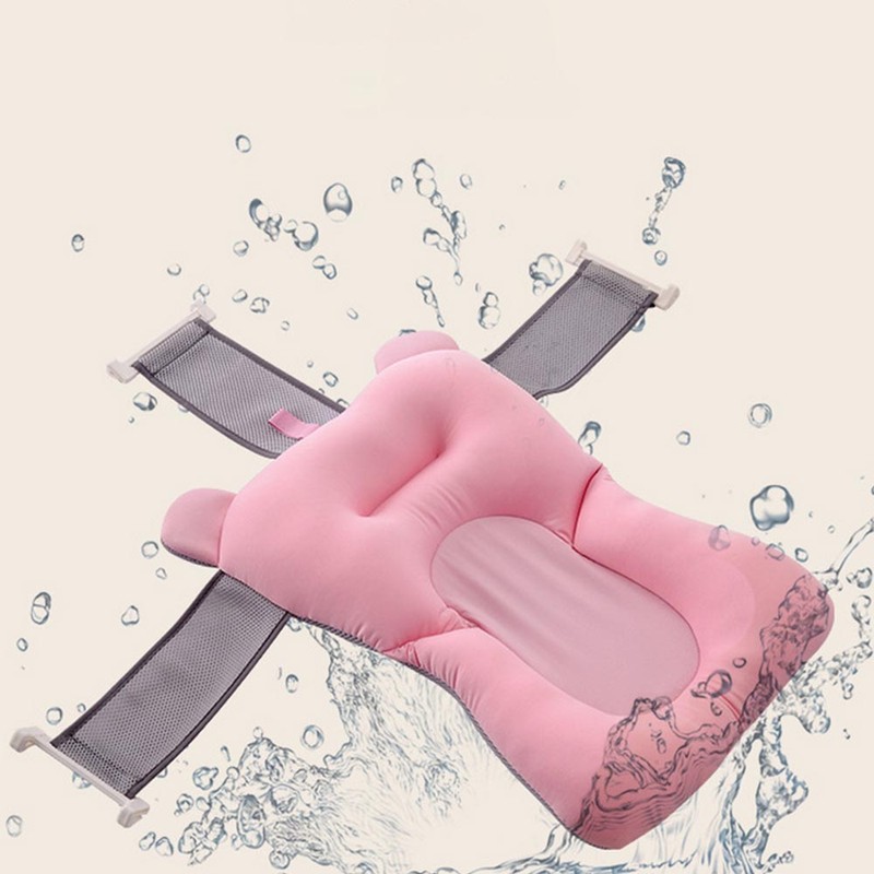 Baby Bath Cushion Hands Free Soft Floating Net Baby Bathtub