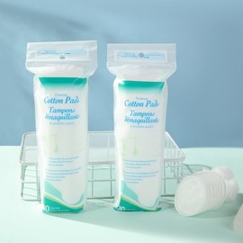 Pure Cotton Round Makeup Remover Pads - Non-Woven, 100 Count, Pinhole Edge, Free Size 100 Pieces 10ea