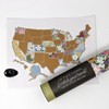 Jetsettermaps Scratch Your Travels USA State Flowers Map - Colour: