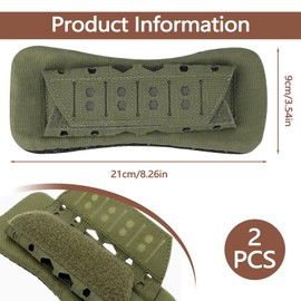 Sekonow 2 Pack Shoulder Strap Pad for Tactical Vest, Breathable Backpack Strap Pads Bag Strap Soft Mesh Cushion Pads for Plate Carrier, Chest Rig, Sling Bag, Duffle Bag (Green)