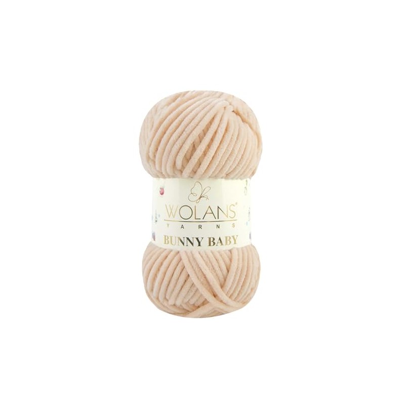 Wolans Bunny Baby Chenile Style Yarn Wool 72 Colours Available