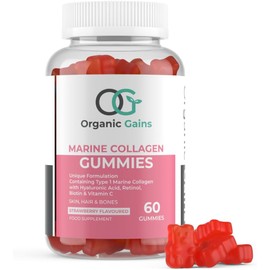 OG Marine Collagen Gummies with Hyaluronic Acid, Retinol, Biotin and Vitamin C + E | Superior Type 1 Hydrolysed Collagen Peptides Formulated by UK Healthcare Practitioners for Youthfulness