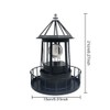 GEZICHTA LED Solar Powered Lighthouse, 360 Degree Rotating Lamp, IP65