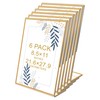 danoni Acrylic Gold Frames Sign Holders - 6Pack 8.5x11'' Flyer