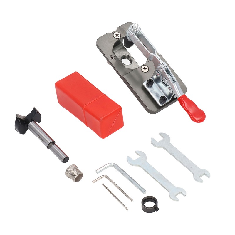 Hinge Boring Jig Set Cabinet 35mm Hole Opener Aluminum Alloy