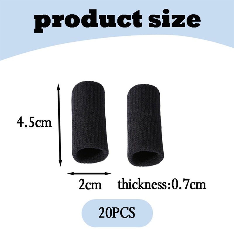 20 Stück Fingerschutz,Finger Sleeves,Elastische Baumwolle Fingerbandage den Sport Kompressionsschutz Fingerhülsen,Fingerkuppenschutz,Fingerlinge,Verband,zur