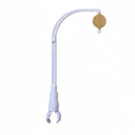 Urvoo 23 inch Baby Crib Mobile Bed Bell Holder Arm Bracket,with Battery-Operated Music Box, The Claw Part can be Adjusted Width-DIY Toy Decoration, Plays 35 Tunes Volume Adjustable (58CM)