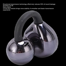 Asixxsix Wireless Earbuds, HiFi Stereo Bluetooth Headphones, Comfortable and Lightweight Over Ear Earphones with LCD Color Touchscreen and Charging Case, for Workout Running (Black)