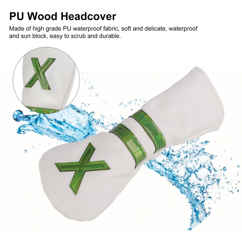 PU Waterproof Golf Head Covers Internal Thickened Plush Durable Golf