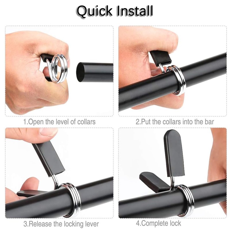 DHinkyoung 6 Pcs Spring Collar Clips, Dumbbell Barbell Clamps, Exercise