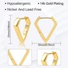ALEXCRAFT Thick Hoop Earrings Small Women's 14K Golden Silver Earrings