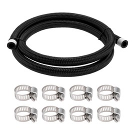 HOPESPANNER 3/8" Fuel Line Kit 4.92ft Vacuum Hose Automotive Fuel Hose with 8 Clamps