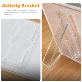 TWING 2 Pack 4x6 Acrylic Picture Frames, Acrylic Clear Photo Frames with Magnets for Desktop Display,Horizontally and Wall Hanging, Lucite Frameless Magnetic Frame Transparent Cubes Floating,Gift