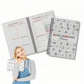 ADHD Cleaning Planner，Household Cleaning Schedule and Checklist Management for Daily,Daily Weekly Monthly Checklist for DIY Home Improvement (1pcs)