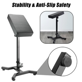 YONGDA Tattoo Arm Rest Stand with 180° Tilt & Height Adjustable (28"-39"), Thickened PU Leather Pad, Four-Corner Non-Slip Base, Foldable & Portable for Tattoo Artist Studio Client