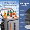 SUNUP 35 Cans Waterproof Cooler Backpack, Soft Insulated Leak Proof