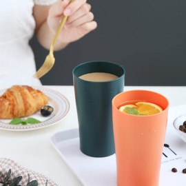 Kyraton Plastic Cups Reusable 8 Pieces, Unbreakable Water Drinking Cup, Tumblers for Indoor Outdoor Travel Poolside Bathroom Adult Light Weight Easy to Carry BPA Free (Colorful)