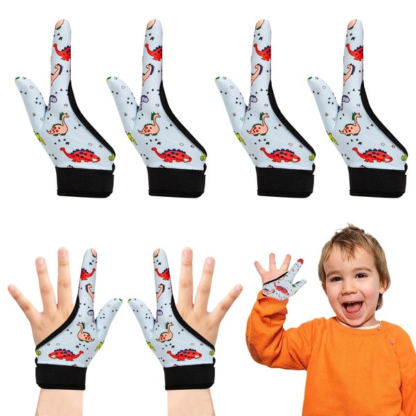 4pcs Thumb Sucking Guard Gloves Kids Chewy Compression Gloves Breathable Guard Nail Biting Gloves Kids Stop Thumb Sucking and Finger Biting (style5)