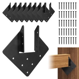 Rasugarlary 40 Pcs Hurricane Ties for Rafter, 12-Gauge Hurricane Tie for 2x4 Post(Inner 1.5x3.5), Heavy Duty Joist Hangers for Roofing Trusses Wood Timber Steel Connectors, Black with Screws