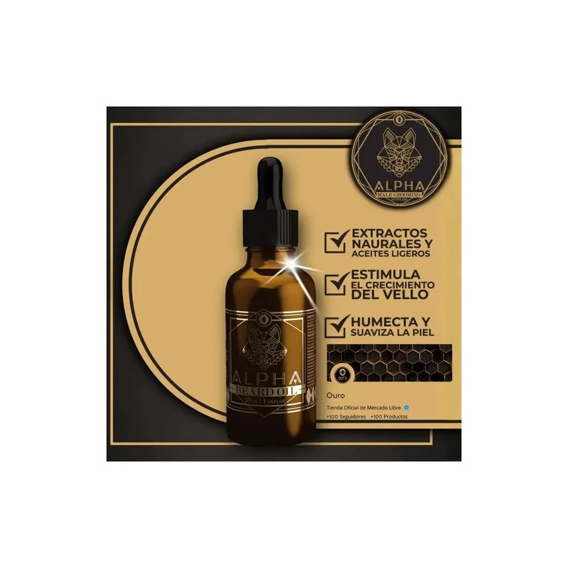 Ouro Alpha Beard Oil - Bergamota Para Barba Y Bigote