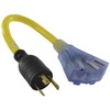 Conntek 1.5-Foot 30-Amp 125-Volt Fan-Style Generator Extension Cord (L5-30P to