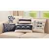 SARO LIFESTYLE Naviguer Collection Oars Throw Pillow Cover, 18", Navy