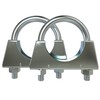 Pack of 2 T-Bolt Clamp M10 Pipe Clamp 38 mm