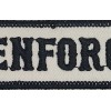 ENFORCER Black and White Motorcycle Title Rank Tag Embroidered Iron