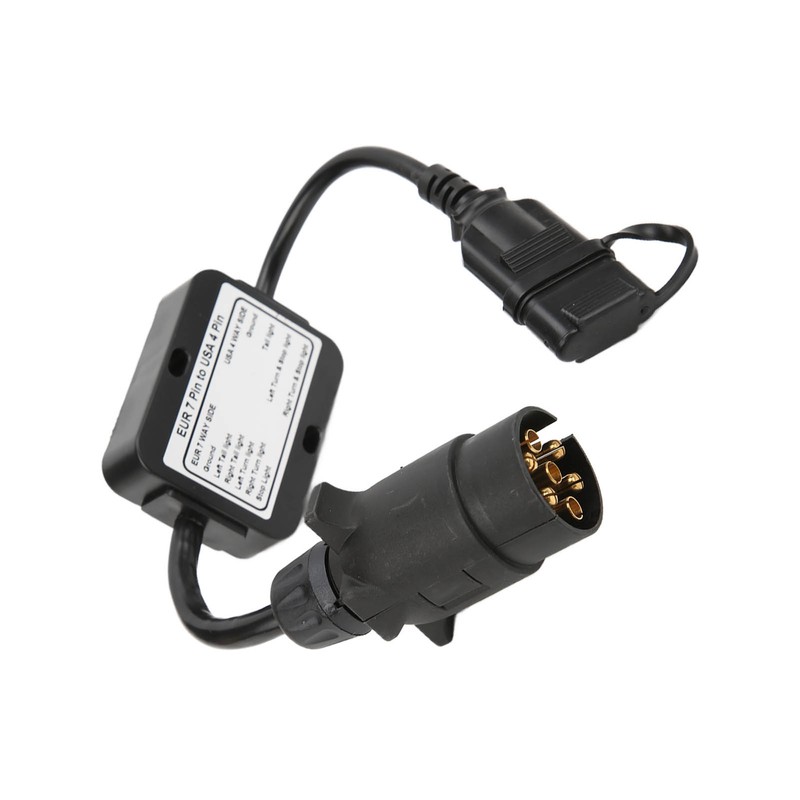 Trailer Connector European 7 Pin to American 4 Pin Taillight