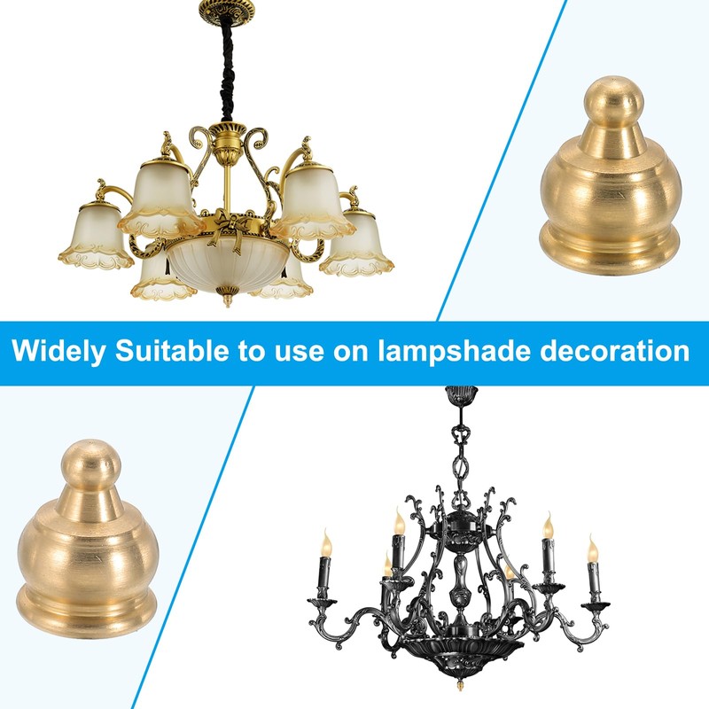 PATIKIL 14.5 x 19mm Lamp Finials Caps Knob, 4 Set
