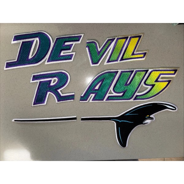 AWESOME SIX PIECE TAMPA BAY DEVIL RAYS JERSEY IRON ON