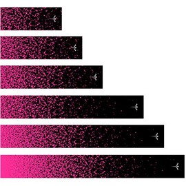 White Water Archery Laminated Pink Spray Paint Fade Arrow Wraps 15 Pc Pack Choose Length Width (5, 1)