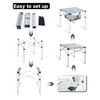 iClimb Lightweight Stable Aluminum Folding Square Table 4 Person Roll