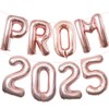 KALOR Rose Gold Prom 2025 Balloons Banner, 32 Inch Mylar