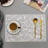 Hosoncovy 4 Pack Ginkgo Biloba Decorative Placemats Rectangle PVC Hollow